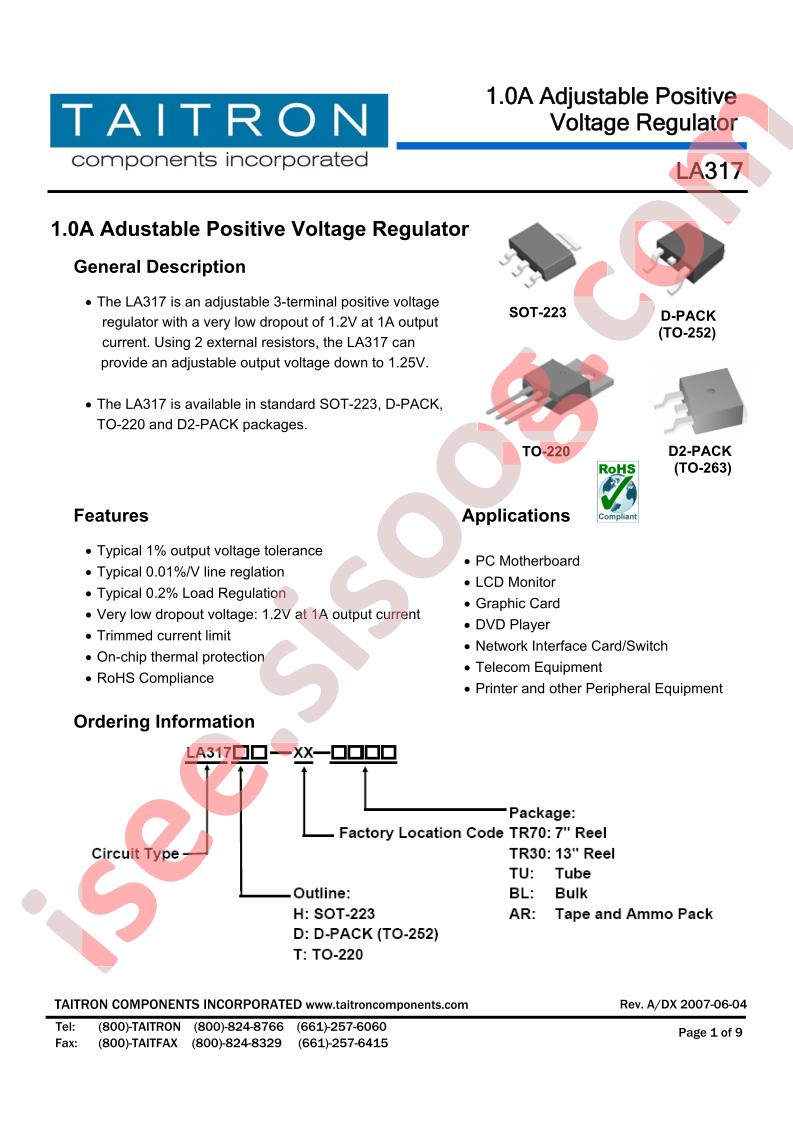 LA317D-XX-TR30