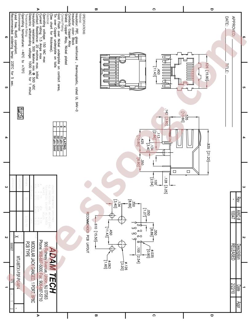 MTJ-88TX1-FSF-PG-M14