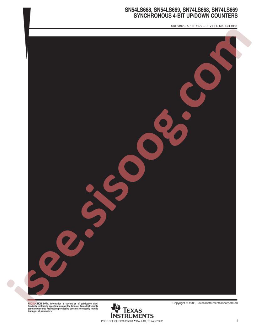 SN54LS668