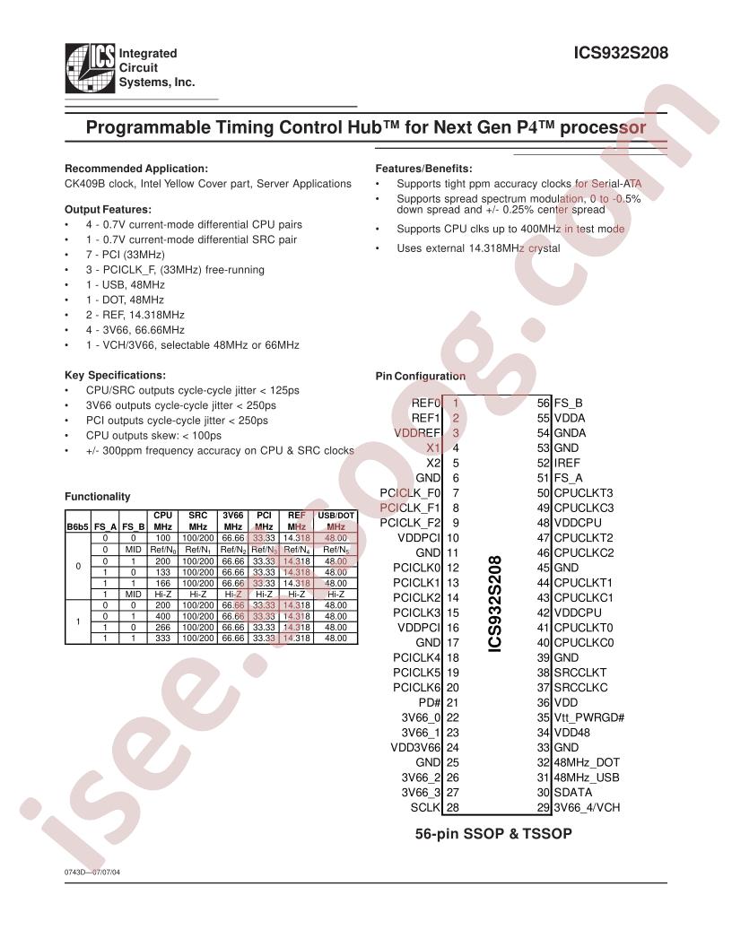ICS932S208YFLF-T