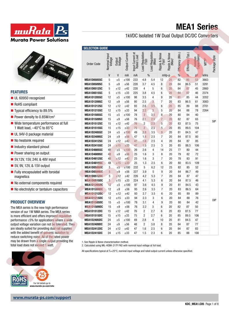 MEA1D0505SC