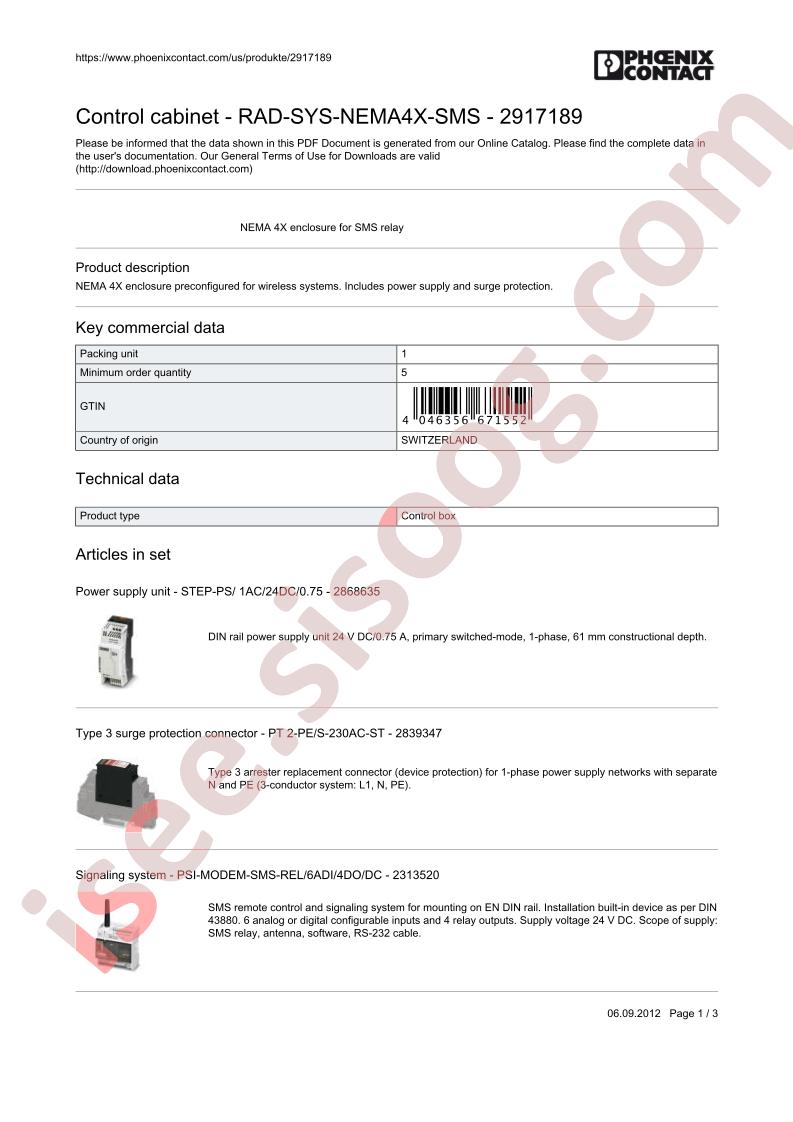 RAD-SYS-NEMA4X-SMS