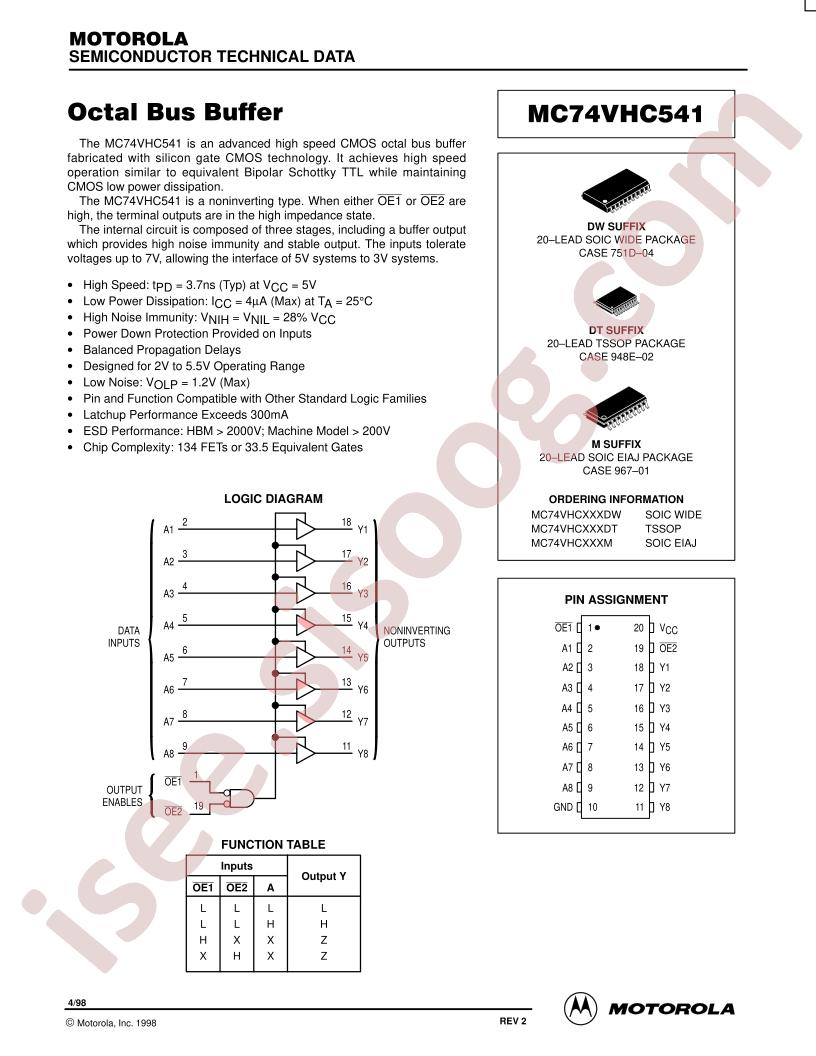 MC74VHC541DT