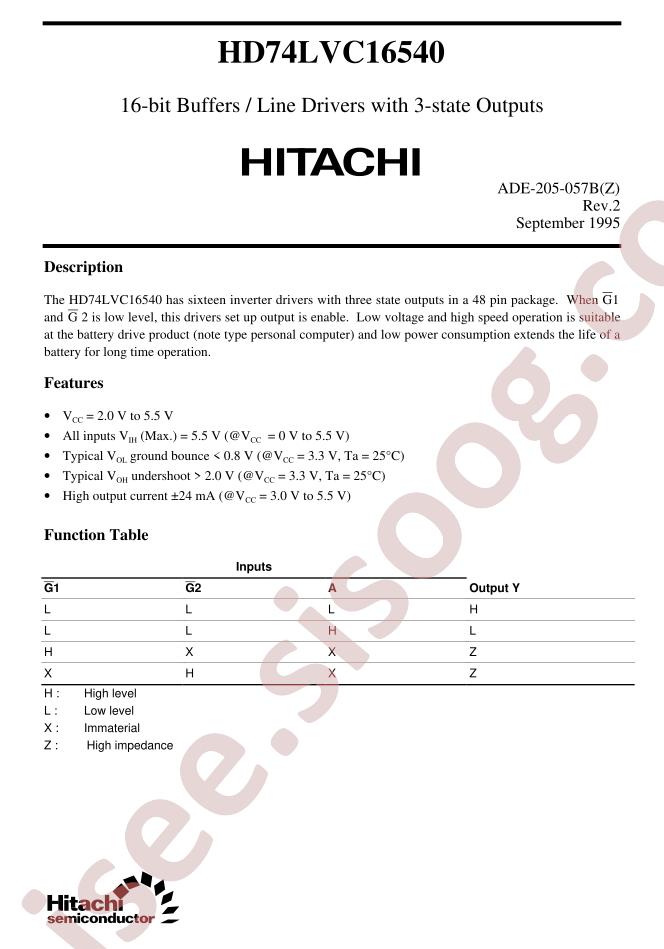 HD74LVC16540