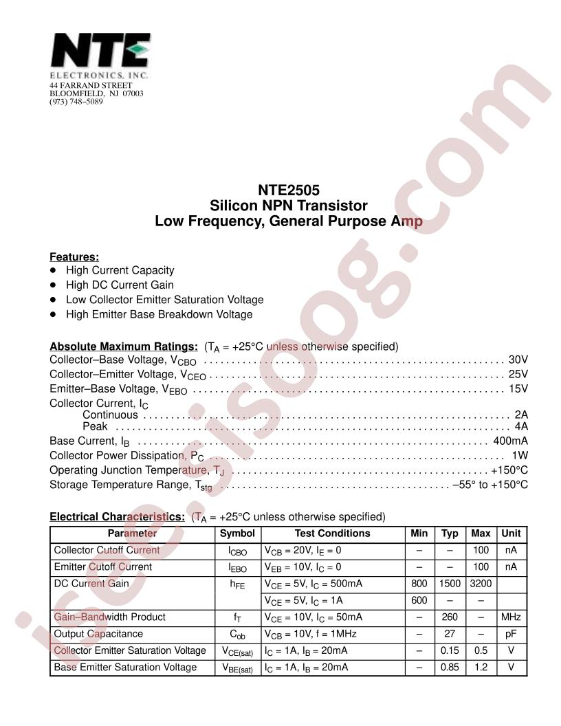NTE2505