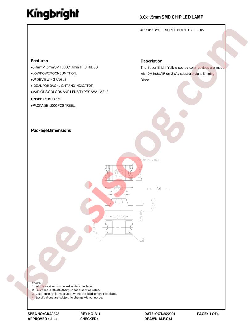 APL3015SYC