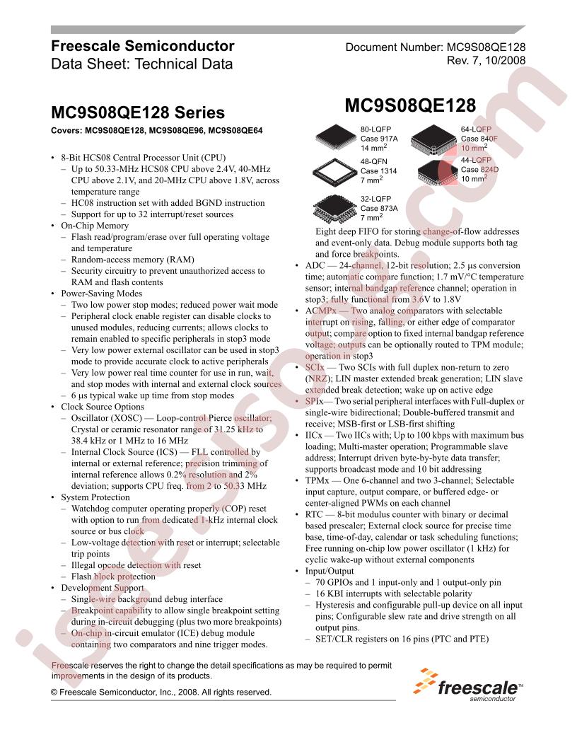 MC9S08QE128CLD