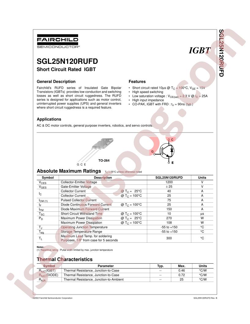 SGL25N120RUFD