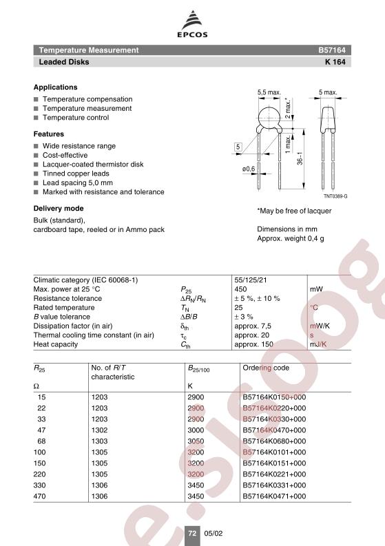 B57164K0150