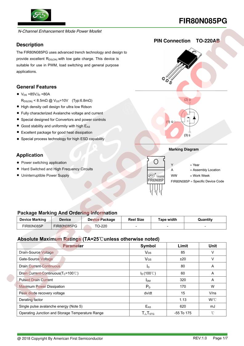 FIR80N085PG