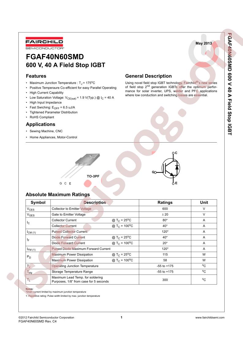 FGAF40N60SMD