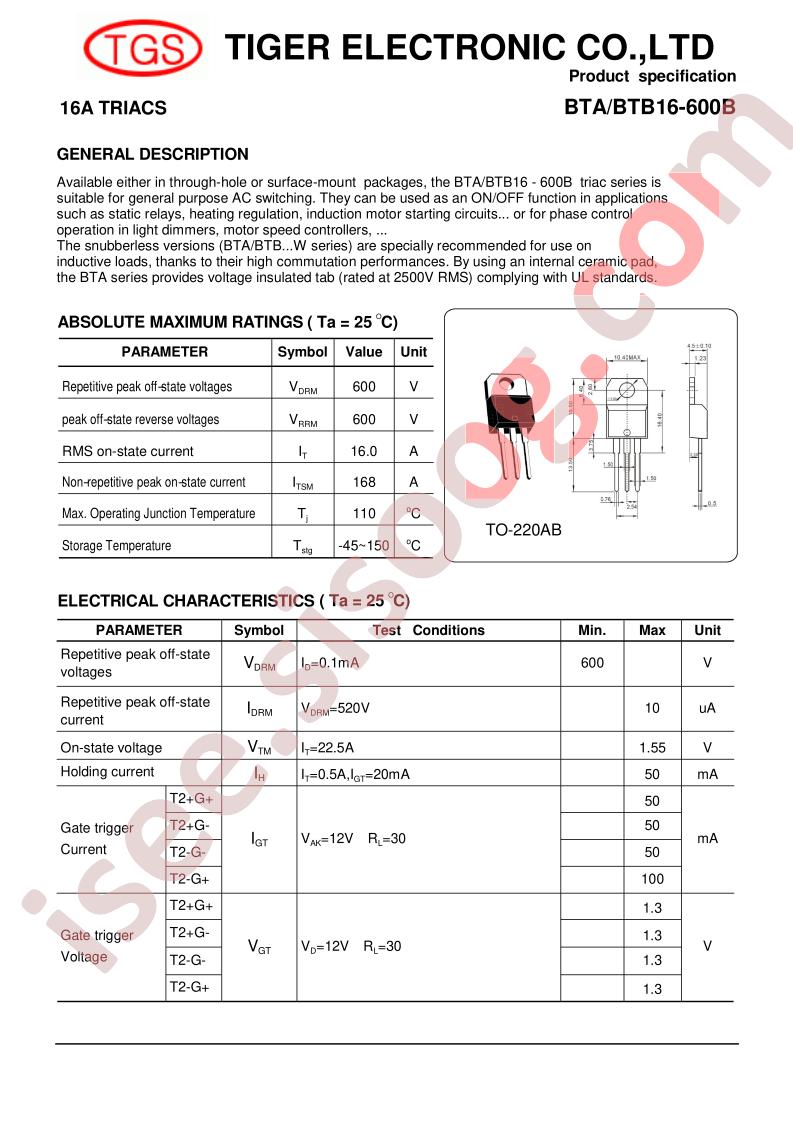 BTB16-600B