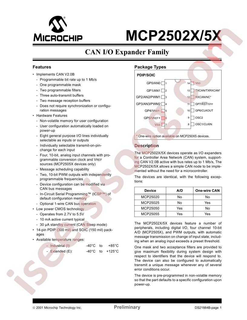 MCP2502X