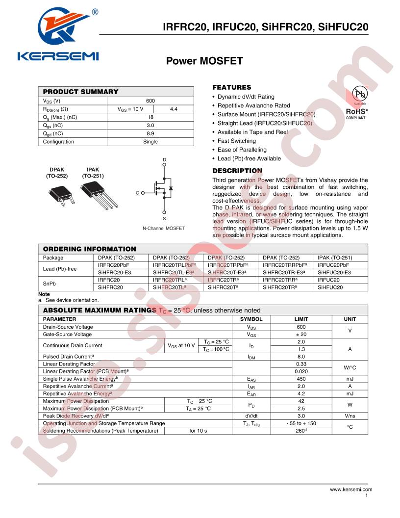 IRFRC20PBF