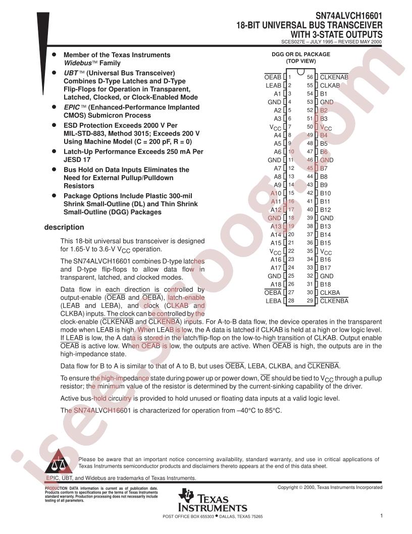 SN74ALVCH16601