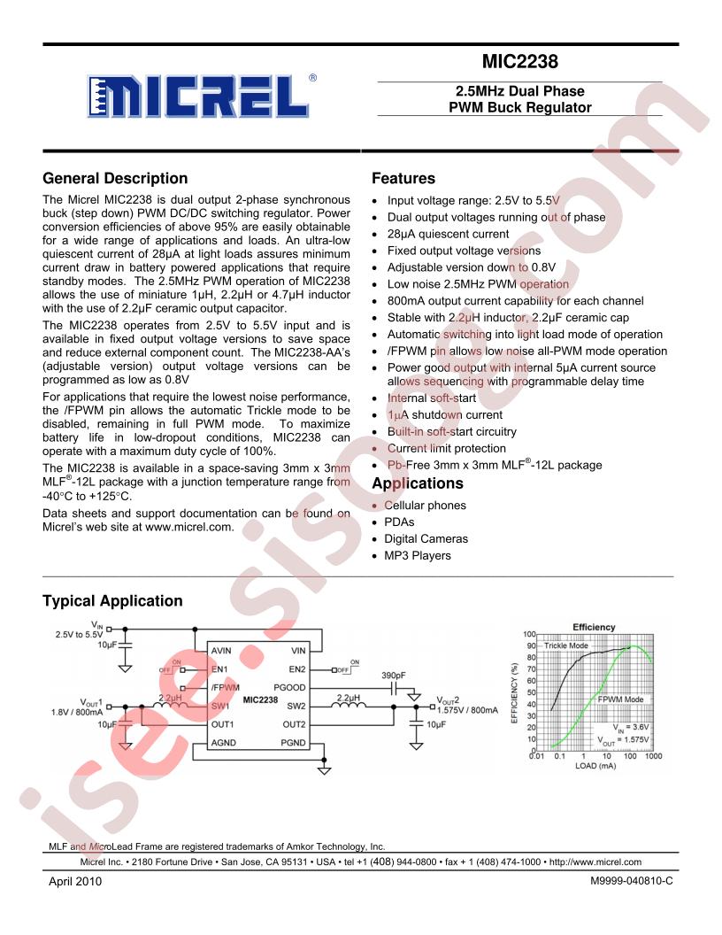 MIC2238-SSYML