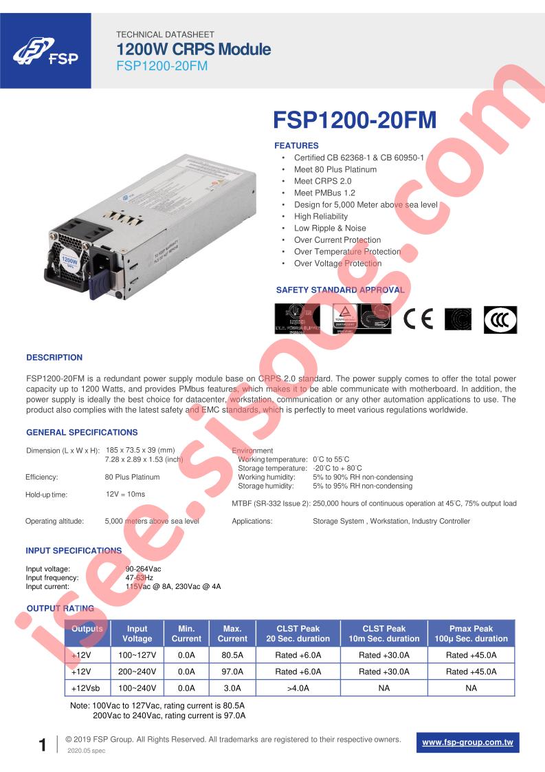 FSP1200-20FM