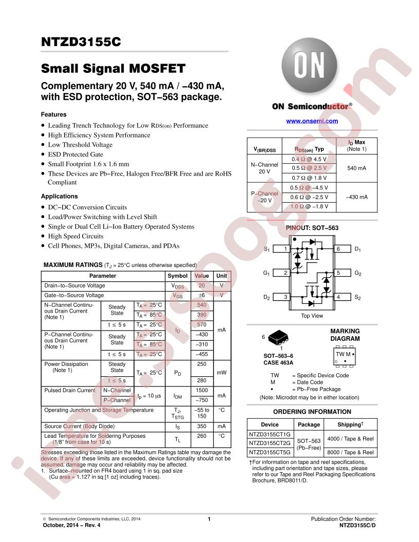 NTZD3155CT5G