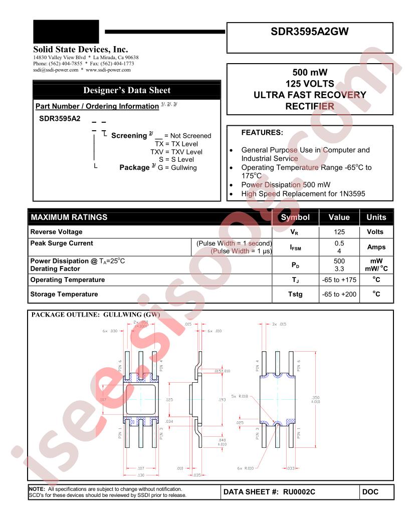 SDR3595A2GW
