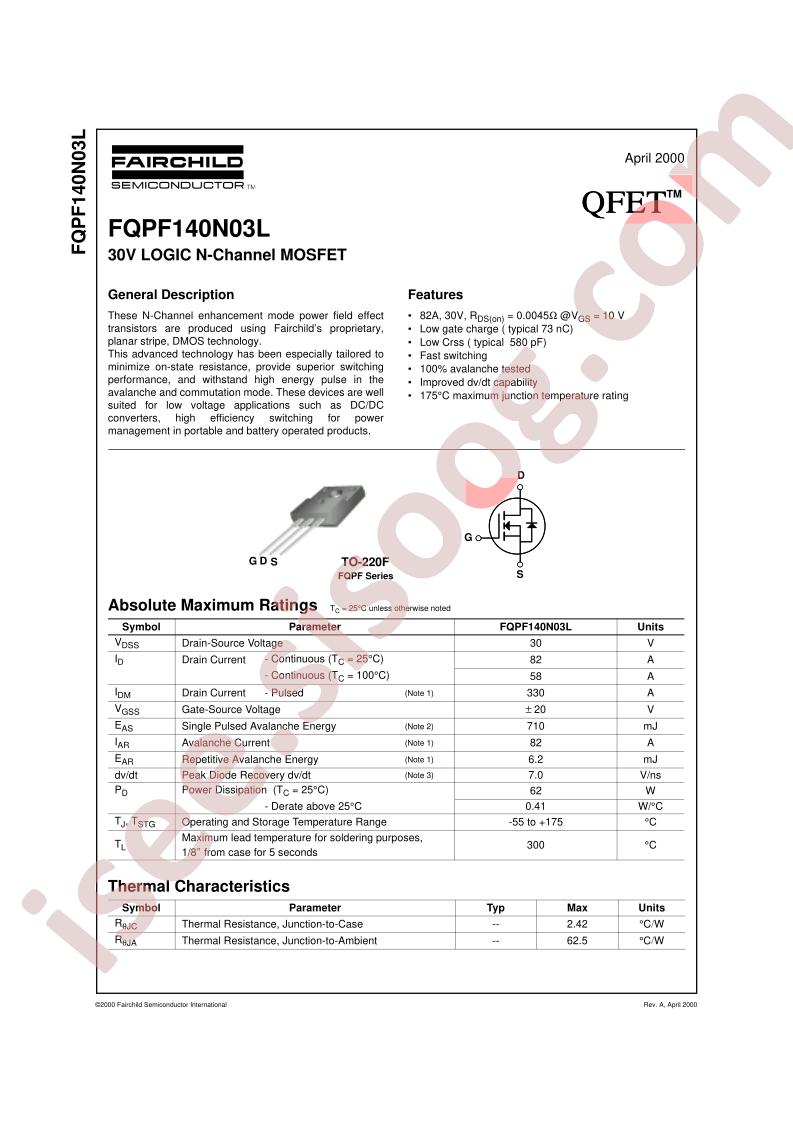 FQPF140N03L