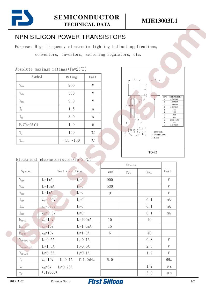 MJE13003L1