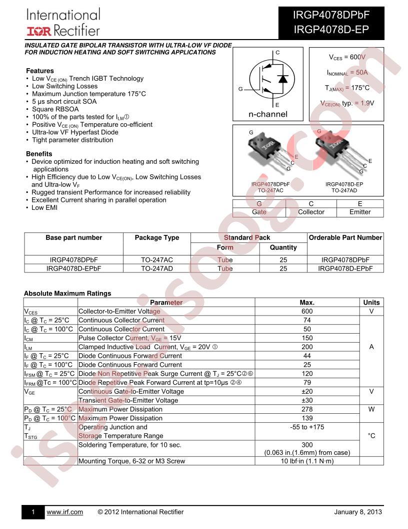 IRGP4078DPBF