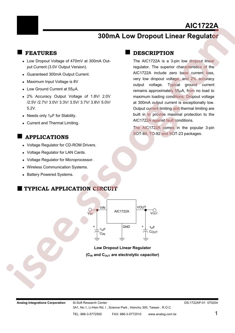 AIC1722A