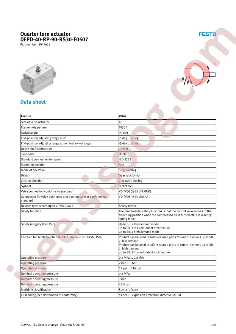 DFPD-40-RP-90-RS30-F0507