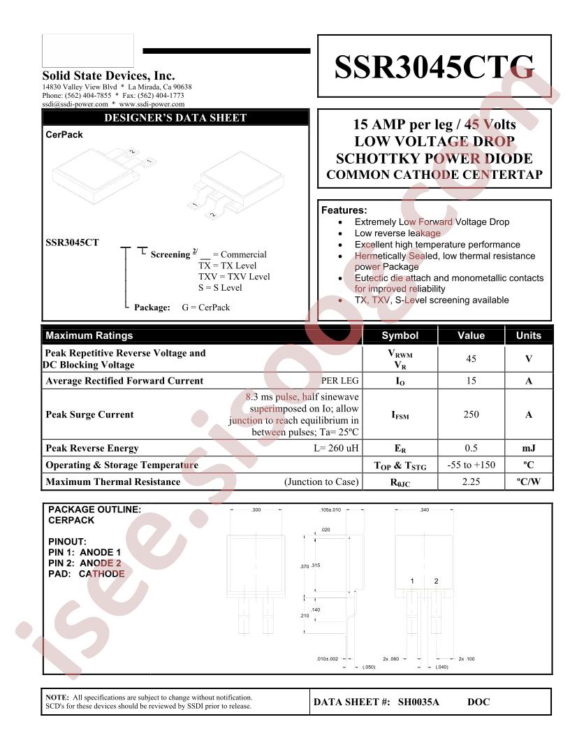 SSR3045CTG