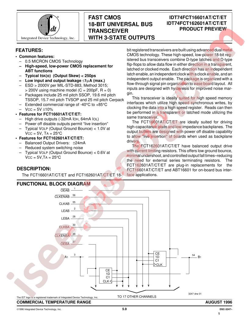 IDT74FCT16601AT