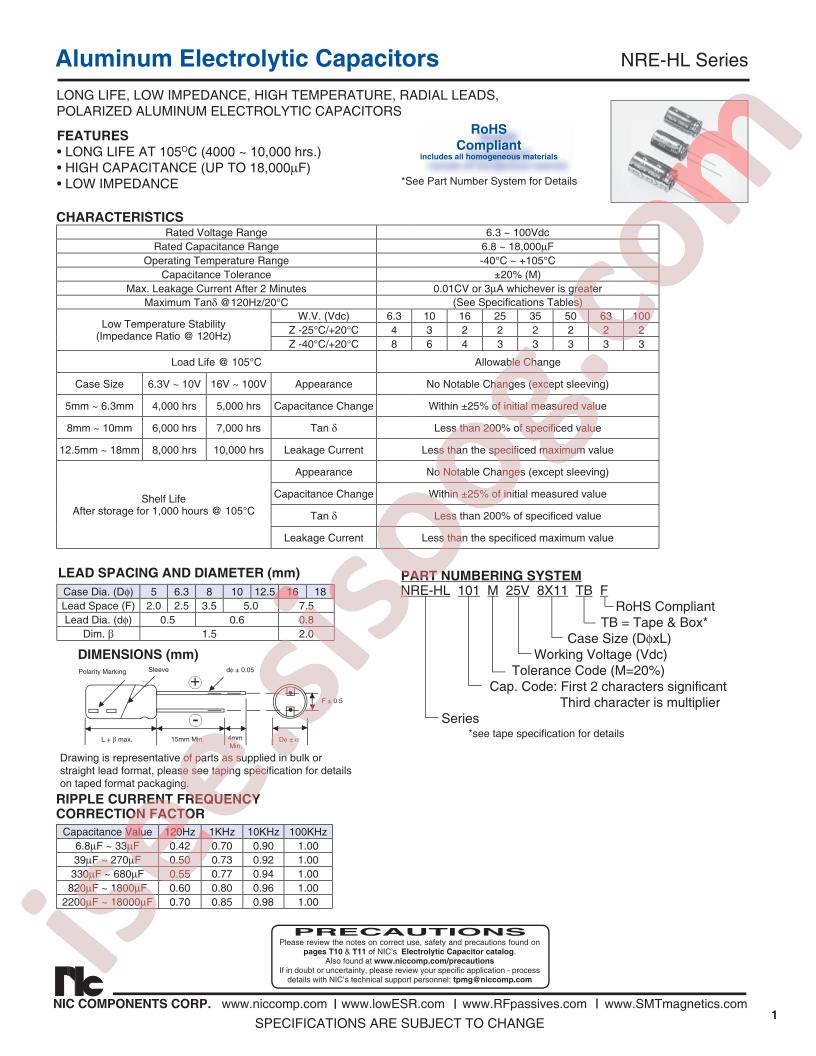 NRE-HL331M50V10x23F