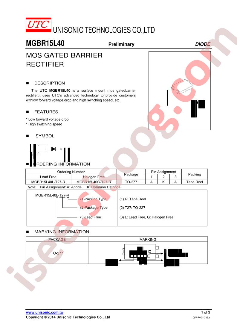 MGBR15L40G-T27-R