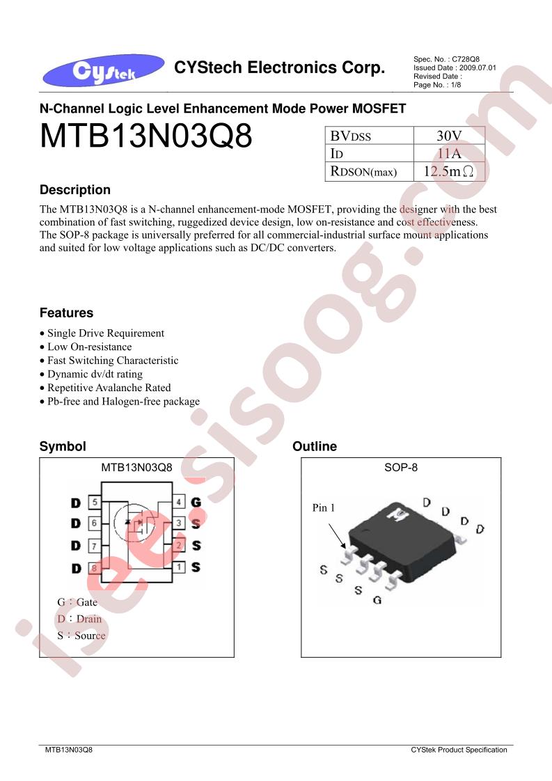 MTB13N03Q8