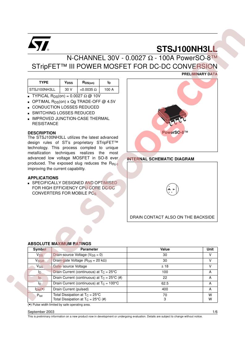 STSJ100NH3LL
