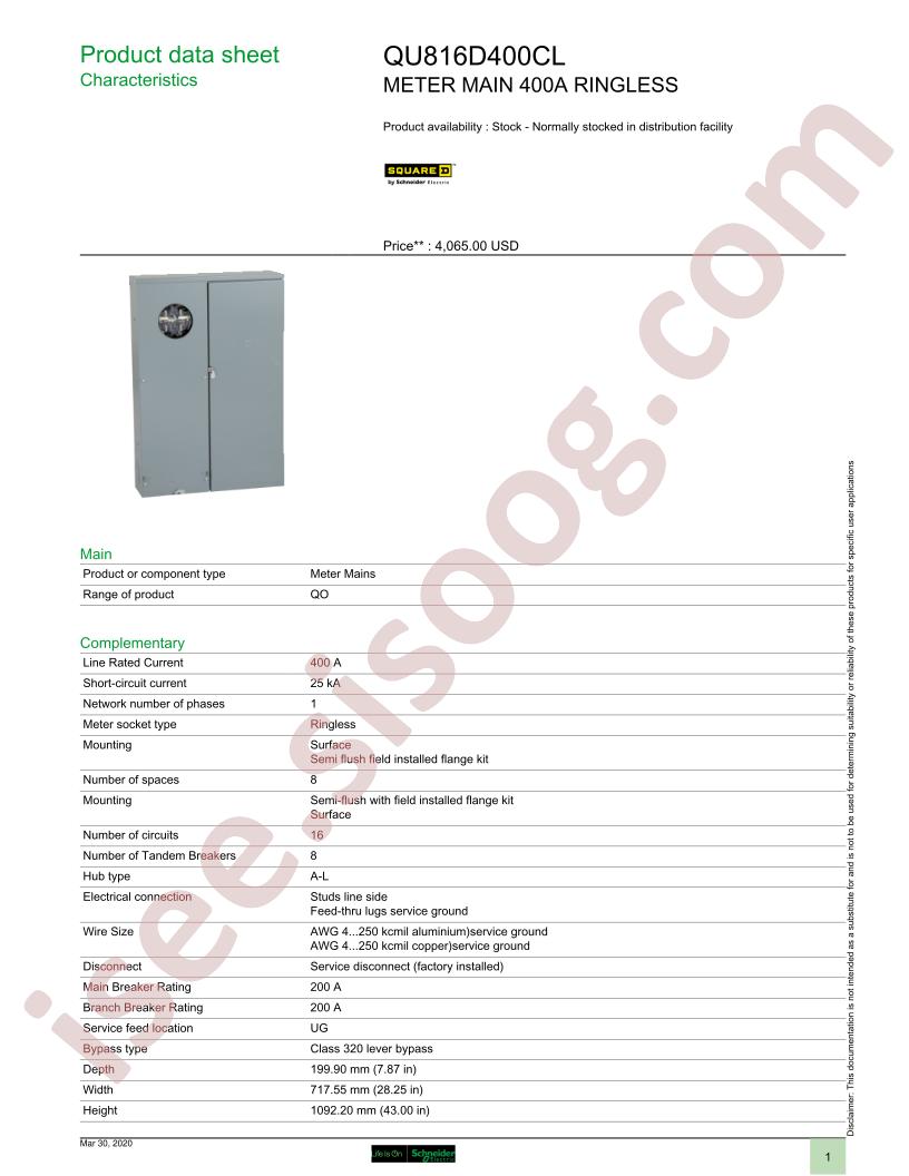 QU816D400CL