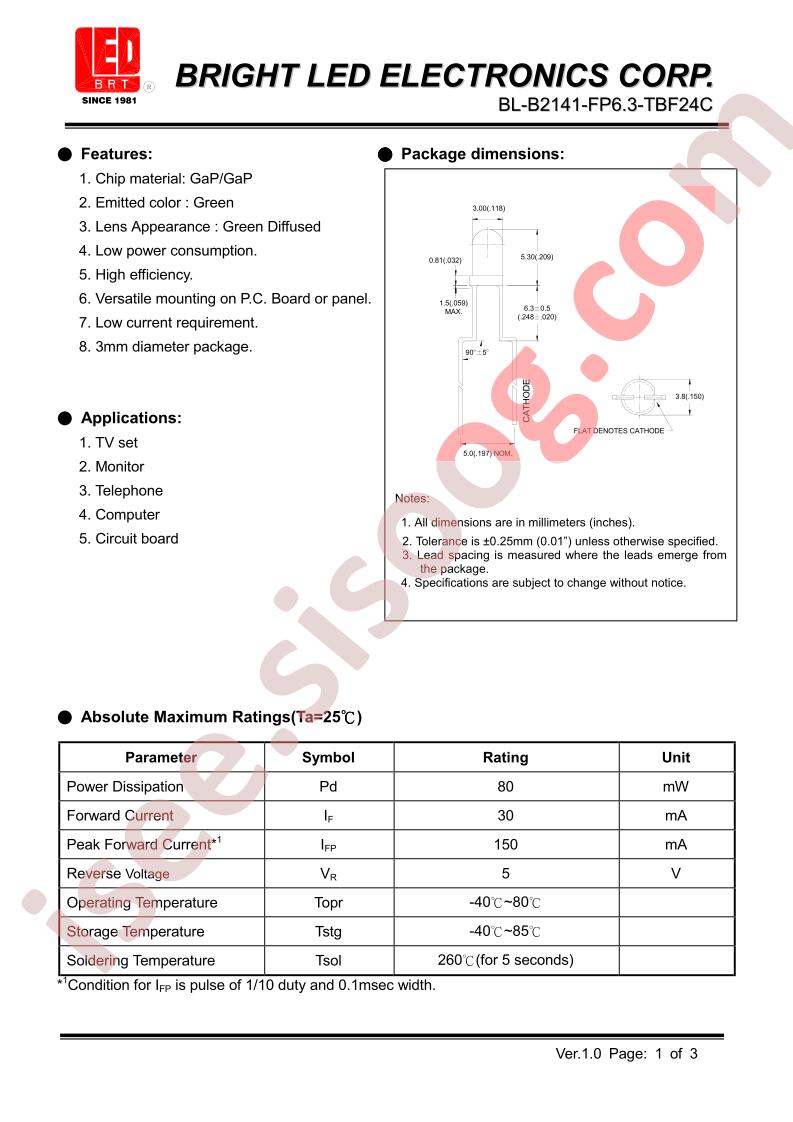 BL-B2141-FP6.3-TBF24C