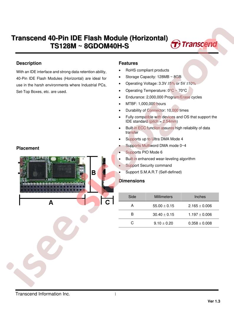 TS128MDOM40H-S