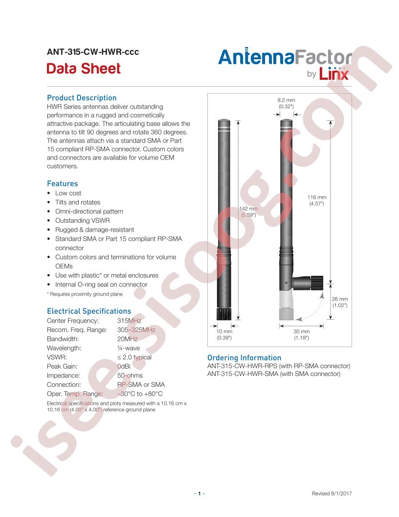 ANT-315-CW-HWR-RPS