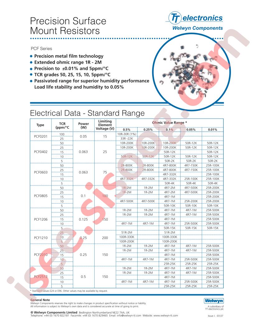 PCF0603H-11-K54WI