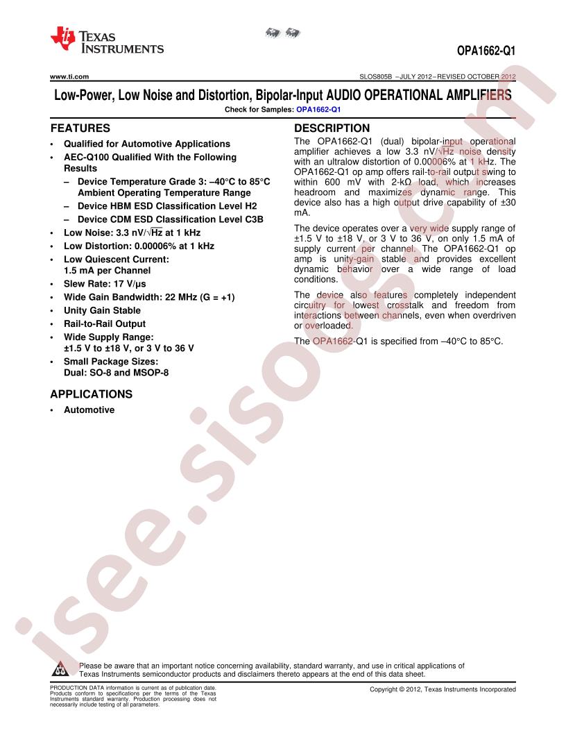 OPA1662-Q1