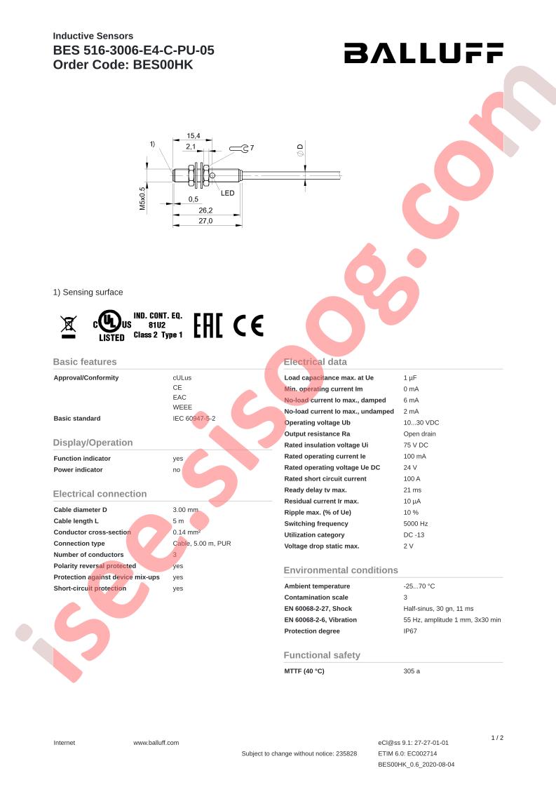 BES516-3006-E4-C-PU-05