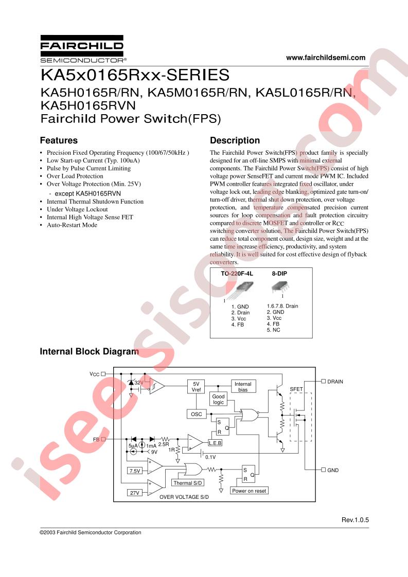 KA5X0165RXX