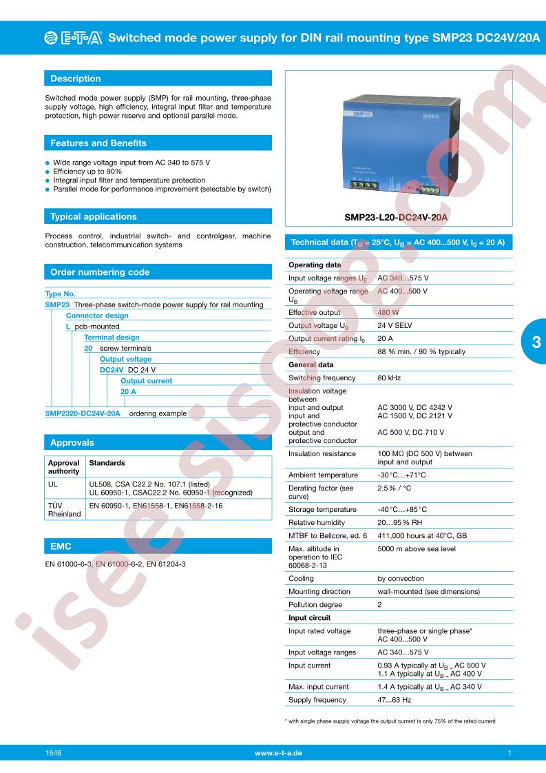 SMP2320-DC24V-20A