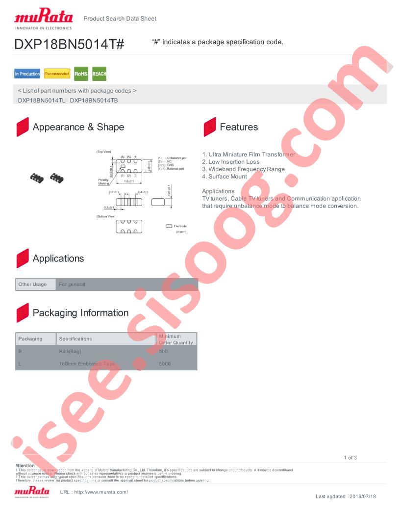 DXP18BN5014T
