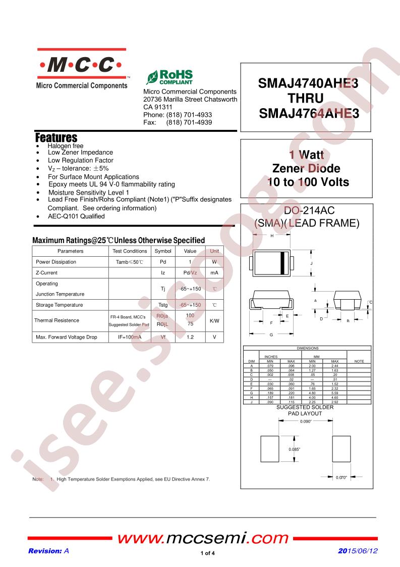 SMAJ4750AHE3