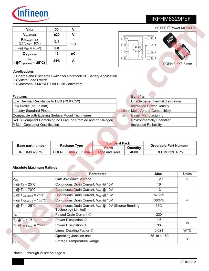 IRFHM8329PBF