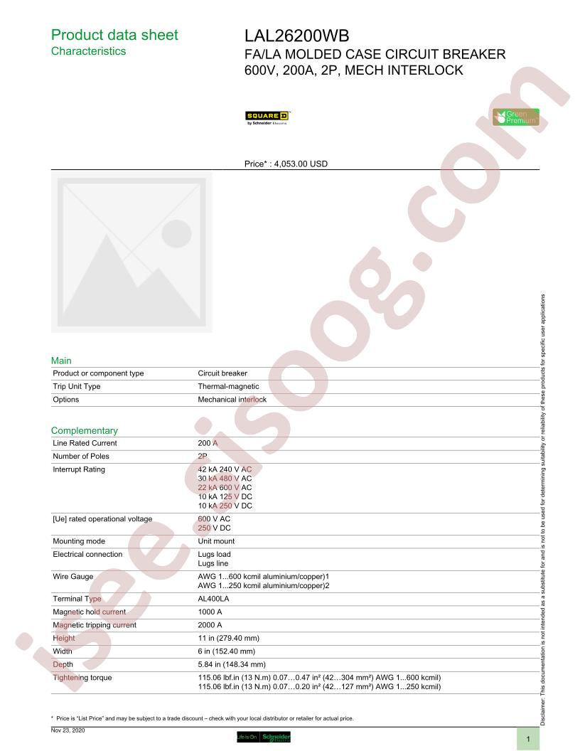 LAL26200WB