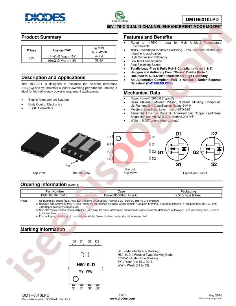DMTH6010LPD-13