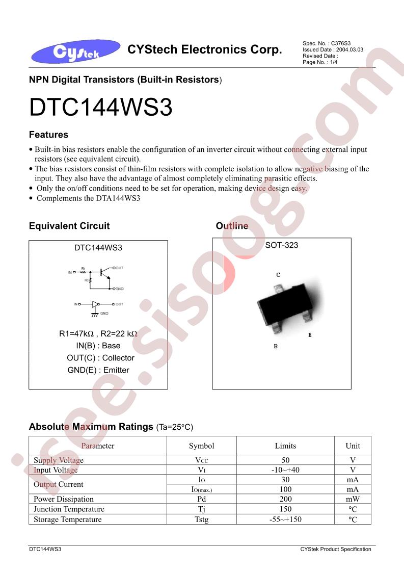 DTC144WS3