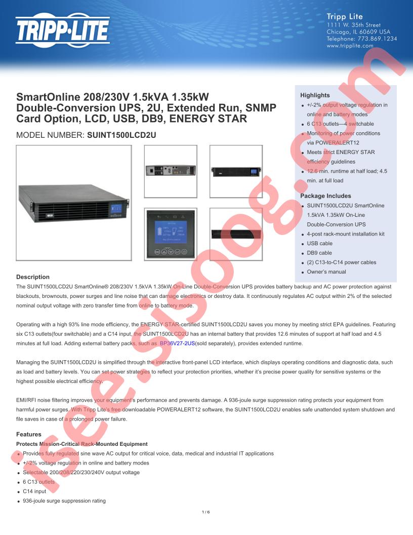 SUINT1500LCD2U